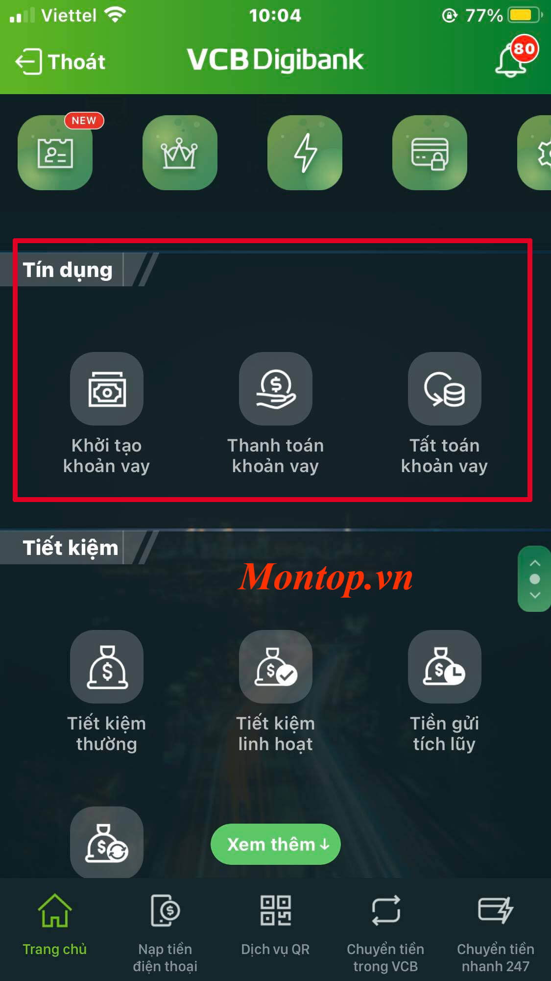 Cách đăng ký vay tiền online Vietcombank